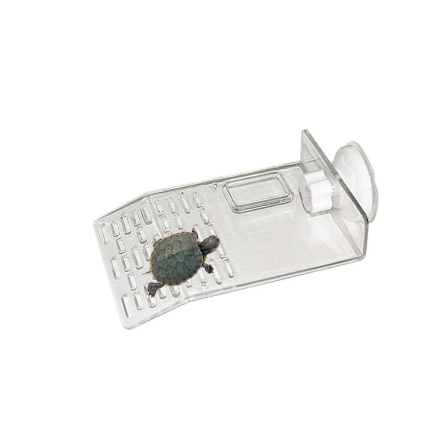 Catzon Turtle Basking Platform Fish Tank Aquarium Platform Tortoise Resting Terrace With Suction Cups-M