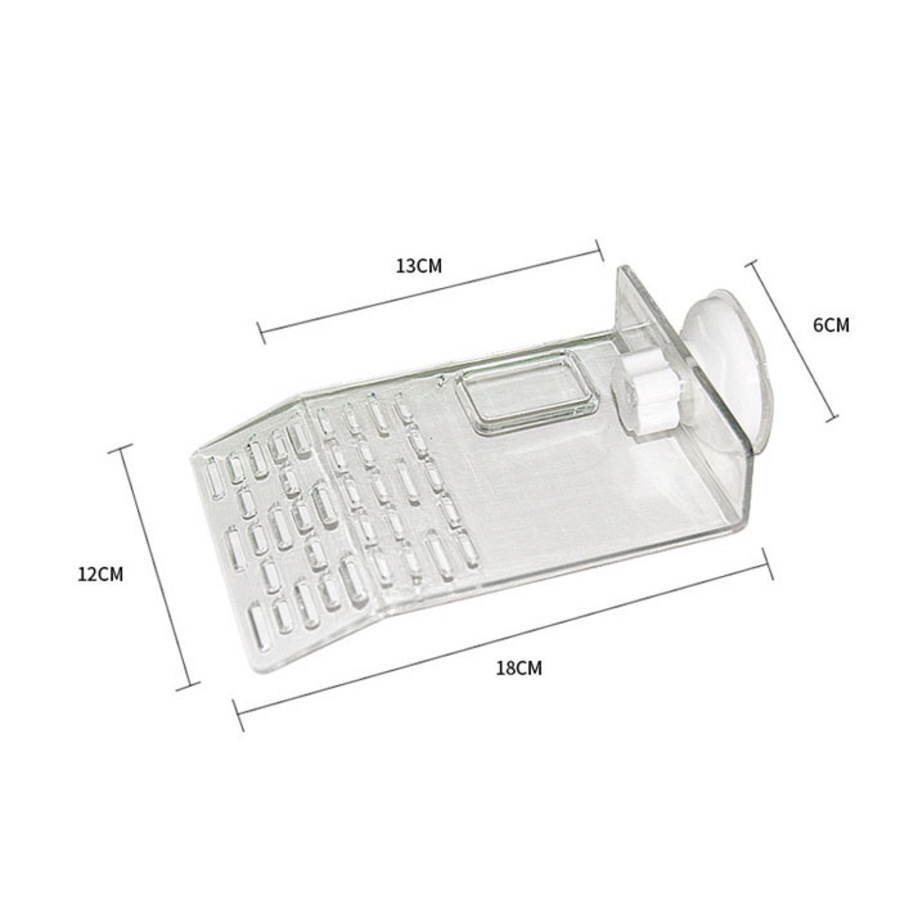 Catzon Turtle Basking Platform Fish Tank Aquarium Platform Tortoise Resting Terrace With Suction Cups-M