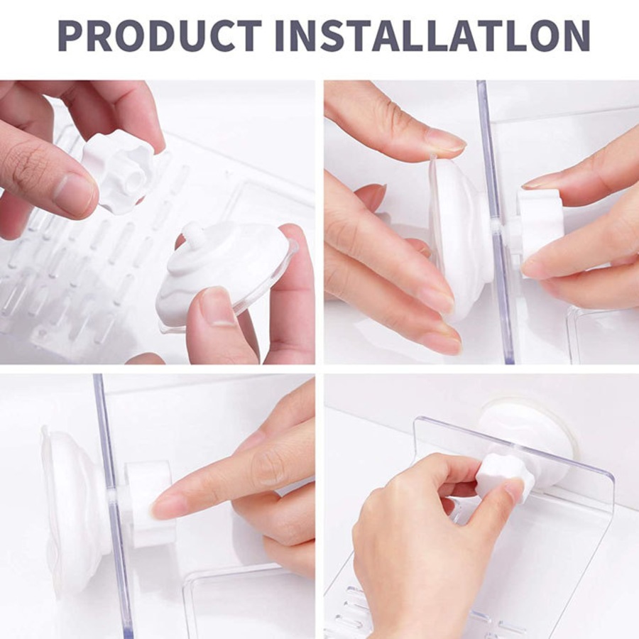 Catzon Turtle Basking Platform Fish Tank Aquarium Platform Tortoise Resting Terrace With Suction Cups-M