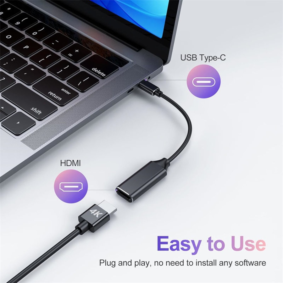 Catzon USB C to HDMI Adapter 4K USB 3.1 for Mac Samsung S Series Huawei