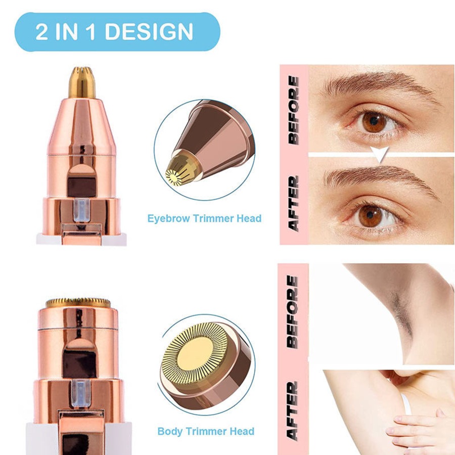 Catzon USB Electric Eyebrow Hair Remover 2-in-1 Mini Hair Removal Tool
