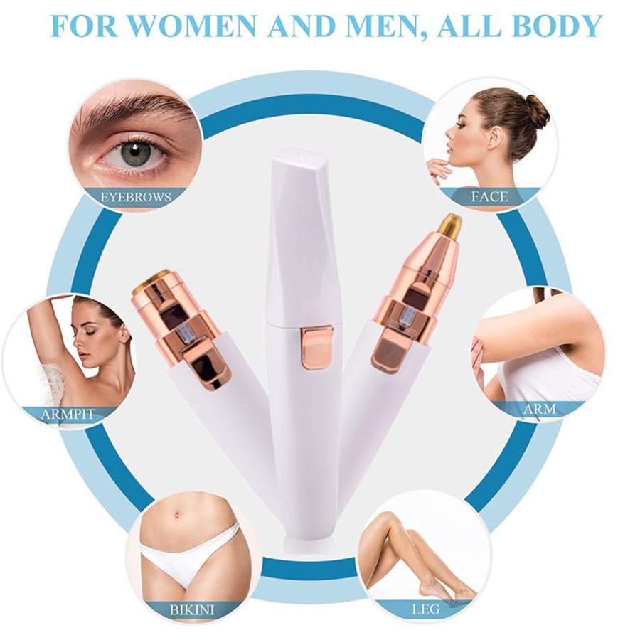 Catzon USB Electric Eyebrow Hair Remover 2-in-1 Mini Hair Removal Tool