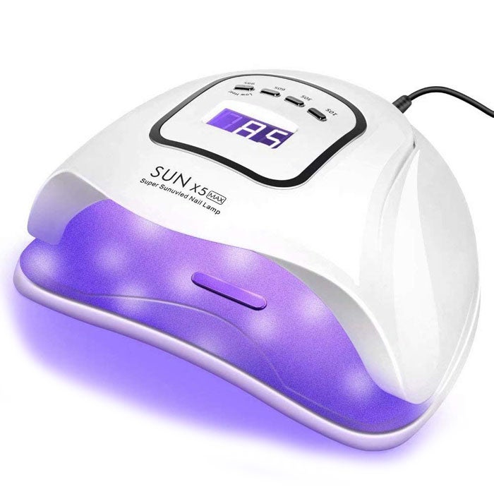 Catzon UV Gel Nail Lamp150W UV Nail Dryer LED Light for Gel Polish-4 Timers Professional Nail Art Accessories Curing Gel Toe Nails-White