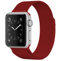 Catzon Watch Band Stainless Steel Strip Loop 42mm 38mm Watchband For iWatch 44mm 40mm 4/3/2/1 - Rose Red