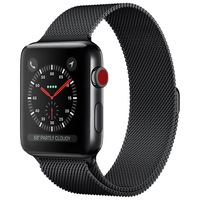 Catzon Watch Band Stainless Steel Strip Loop 42mm 38mm Watchband For iWatch 44mm 40mm 4/3/2/1 - Milane Black