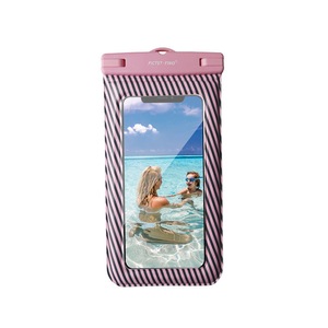 Catzon Waterproof Mobile Phone Bag TPU Inflatable Floating Model with Lanyard Dry Bag for Up to 8.2 Inch-Pink