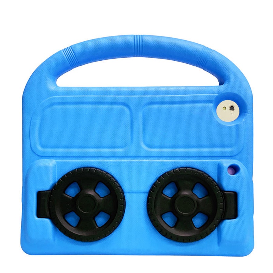 Catzon Wheel iPad Case For iPad 9.7inch Air1/2 Pro9.7 Shockproof Stand Cover With Handle Stand-Blue