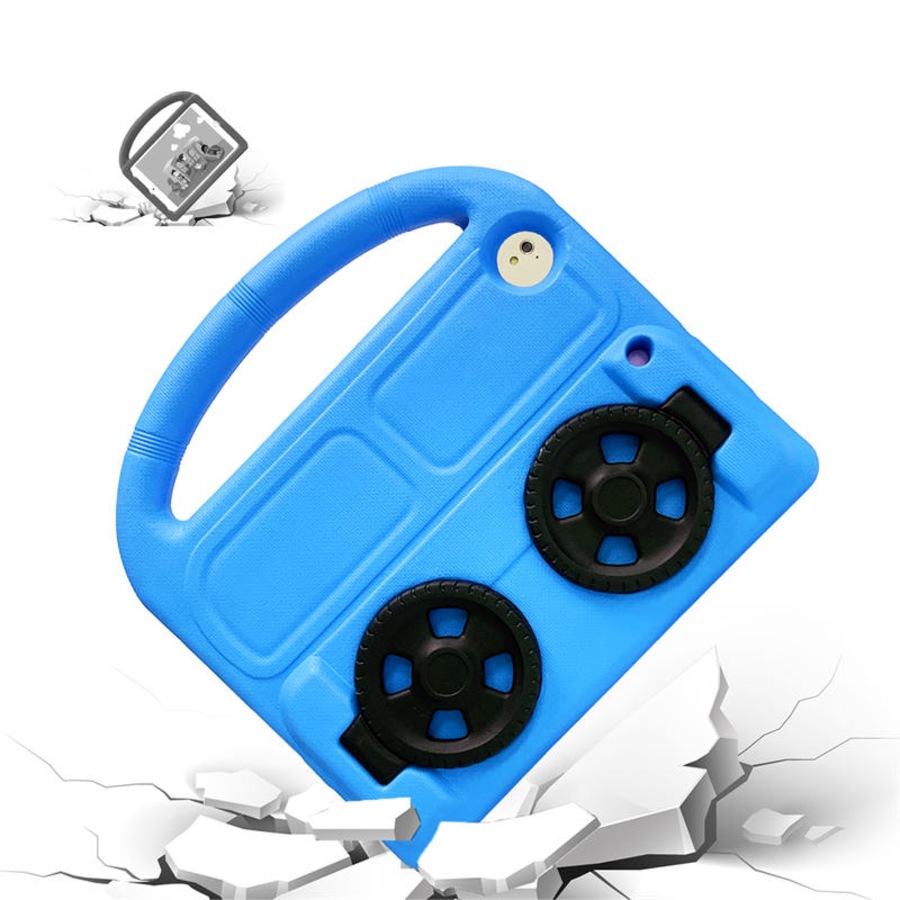 Catzon Wheel iPad Case For iPad 9.7inch Air1/2 Pro9.7 Shockproof Stand Cover With Handle Stand-Blue