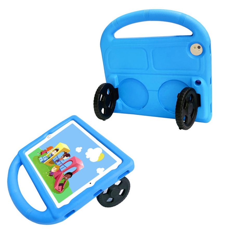 Catzon Wheel iPad Case For iPad 9.7inch Air1/2 Pro9.7 Shockproof Stand Cover With Handle Stand-Blue