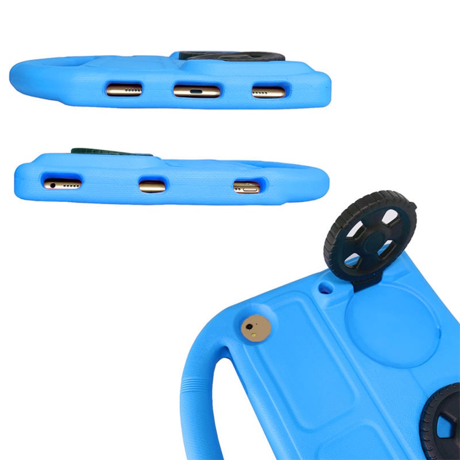 Catzon Wheel iPad Case For iPad 9.7inch Air1/2 Pro9.7 Shockproof Stand Cover With Handle Stand-Blue