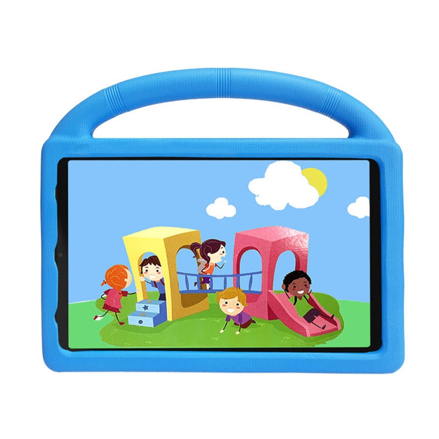 Catzon Wheel Samsung Tablet Case For Tab A 10.1 T510/T515(2019) Shockproof Stand Cover With Handle Stand-Blue