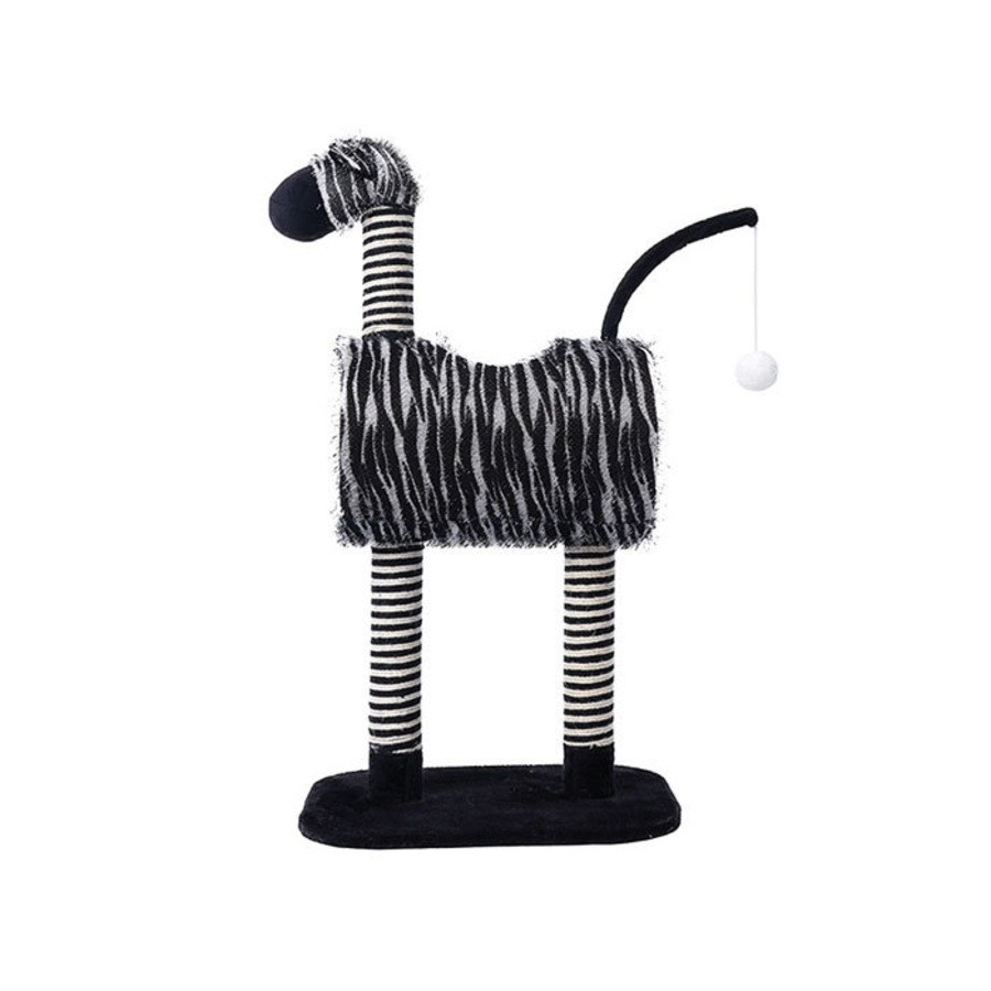 Buy Catzon Zebra Activity Cat Tree Condo with Scratching Posts Cat Play ...