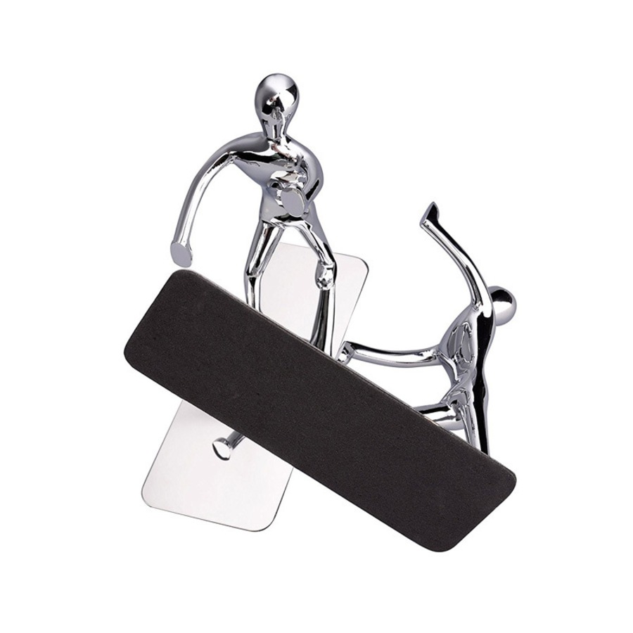 Catzon Zinc Alloy Man Bookend Book Support Book Stopper for Books Non-skid Bookend Creative Decorations