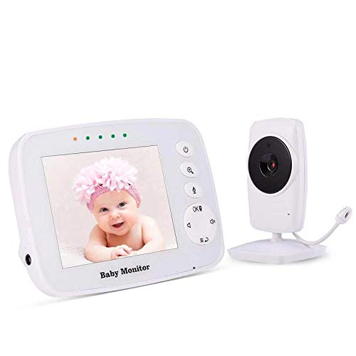 Baby Monitor, Video Baby Monitor Wireless Night Vision Dual View Video,  Newborn Baby Monitor with Zoomable Night Vision Digital Color Camera, Two-Way Audio, Lullabies (3.2 inch)