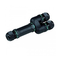 3-Cable Connector Large IP68 in Black Superlux Lighting - JT35-517F