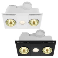 460m³/h Heatflow 3-in-1 Bathroom Heater 2 Light in White or Black
