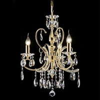 Asfour Crystal 3Lt Chandelier in Chrome or Gold