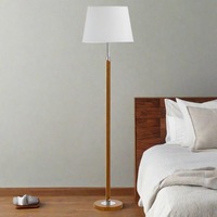 Traditional Timber Look Floor Lamp in Teak or Walnut