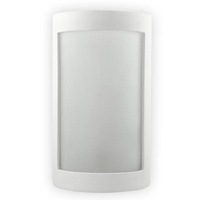 BF-8202 E27 Indoor Wall Light Raw Ceramic w Frost Glass in White
