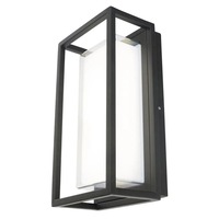 Bolton Wall Light Exterior Rectangle in Black