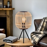 Bordesley Wooden Table Lamp in Black