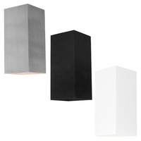 Busselton Outdoor LED Up/Down Wall Light 6w in Aluminium/Black/White