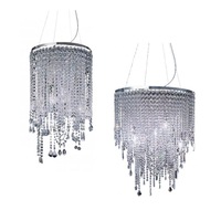 Contemporary Cascade Crystal Chandelier 5Lt/9Lt in Chrome Superlux Lighting - CRI-CASA