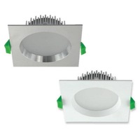 90mm LED Downlight 13w White or Silver CCT 20425/20427 Domus Lighting