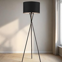 Denise Modern Tripod Floor Lamp in Black, Red, White, Ivory or Wheat