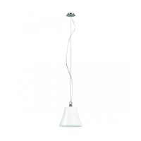 Euro Glass Hat Shade in White Superlux Lighting - Q408-WH
