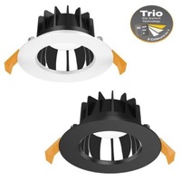 95mm Expo LED Downlight 10w Black, White CCT 20710, 20711 Domus Lighting