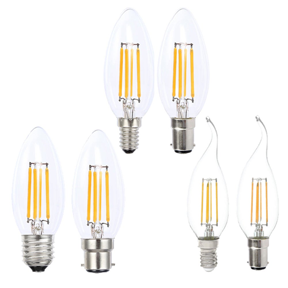 4w LED E14/E27/B15/B22 Candle Globe Warm White 2.7k, Cool White 4k, Daylight 6.5k Dimmable