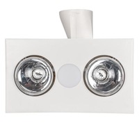 Forme 2 3 in 1 LED Bathroom Heater and Exhaust Fan w/ Tricolour in White
