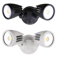 Fortress II Double Exterior LED Security Light 30w CCT in Black, White or Silver