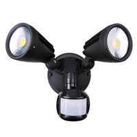Fortress II Double Exterior LED Security Light 30w CCT w/ PIR Sensor in Black or White