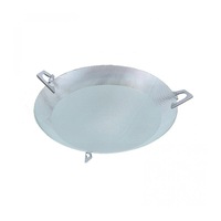 Grooved Ceiling Light Small E27 in White/Chrome Superlux Lighting - CL2030-1
