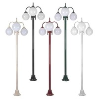 GT-1003 Lisbon Post Light 3Lt Sphere in Beige/Black/Burgundy/Green/White