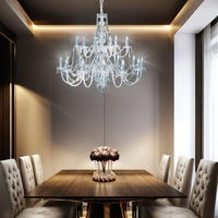 Hale Chandelier 18Lt E14 in Chrome and Crystal Superlux Lighting - CRC-HALE
