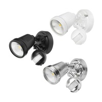 Hunter III Flood Light w/ Sensor in White/Black/Nickel