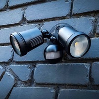 Hunter III LED Sensor Flood Light 2x11w 4200k in White/Black