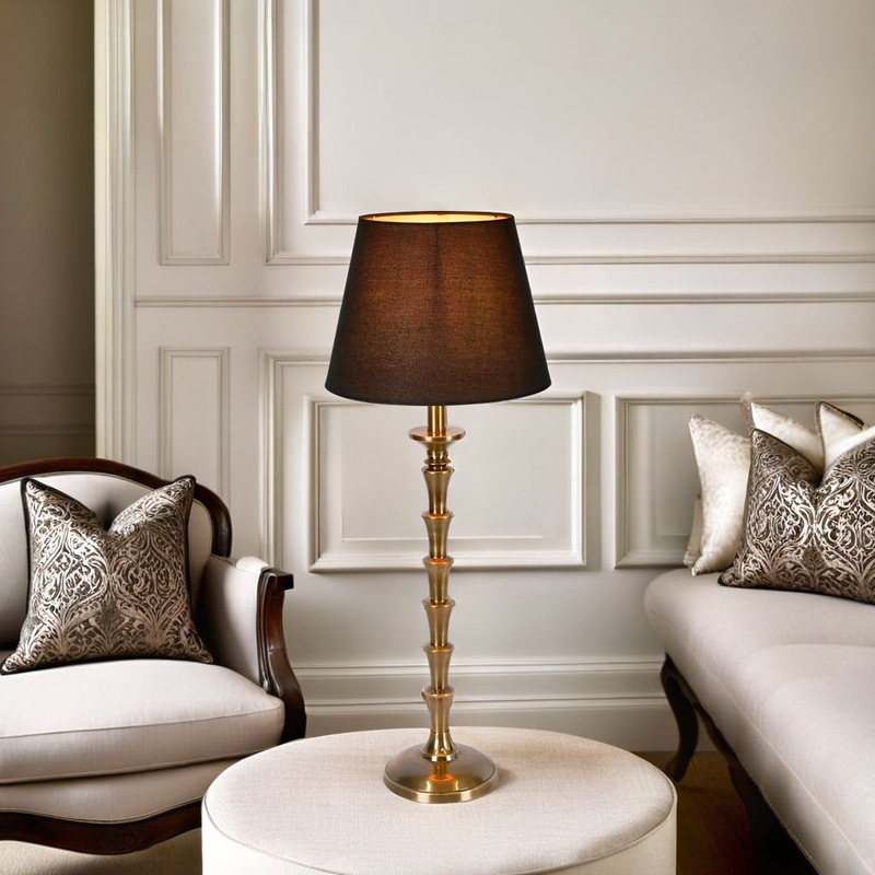 Buy Jordan Table Lamp Base 1Lt in Antique Brass MyDeal