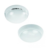 LED Ceiling Button w Trim 16w in Chrome/White Superlux Lighting - CLY326-CH, CLY326-WH