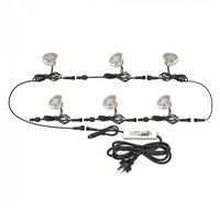 LED Deck Light Kit Set 6Lt in Satin Chrome