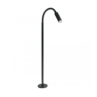 LED Display Cabinet Light Flexible Stem Head 1w in Black Superlux Lighting - CLED-HOSE350-BL