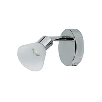 LED Single Spotlight Chrome Base with a Glass Shade Superlux Lighting LSLC-P1-CH