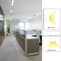 Linear Surface Mount Striplight T5 35w in White/Grey Superlux Lighting - LIND-35S