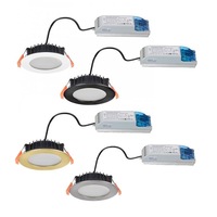 90mm LED Round Trim Downlight 10w White, Black, Gold, Satin Chrome 3k LDE90-XX Superlux Lighting