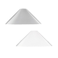 Metal Shade in Satin Chrome/White Superlux Lighting - MS190-SC, MS190-WH