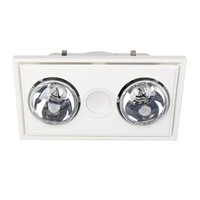 270m³/hr Midas Duo Bathroom Heater with Exhaust and Light in White