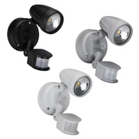 MURO-13S Outdoor LED Single Spotlight w/ Sensor 13w in Black/Silver/White